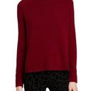 J Brand  Cashmere Crewneck Hi-Low Burgundy Sweater XS Photo 0