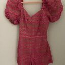 Adelyn Rae  Praya Tie Back Crochet Lace Sorbet Pink Romper Size S Photo 2