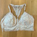 Aerie  Bralette Hibiscus Lace Padded Racerback Bra Size Large Photo 1