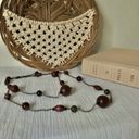 American Vintage Vintage “Rosalie” Burgundy Beaded Necklace Statement Maximalist Red Purple Photo 1