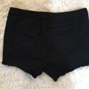 Torrid  BLACK DISTRESSED BUTTON FLY SHORTIES Photo 5