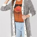 BKE  Buckle Cardigan Womens XS Black Cream Knit Open Flyaway Sweater Western Photo 1