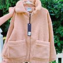 Urban Outfitters Teddy Coat Tan Photo 0