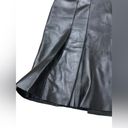 Anne Klein  Pleated Black Leather skirt Sz 8 Photo 1