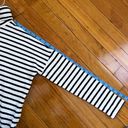 Madewell  Striped White & Navy Blue Cropped Turtleneck Sweater Size XS Photo 12