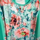 Tek Gear DryTek Plus Size Floral Seafoam Colorblock Sleeveless Athletic Top 3X Photo 1