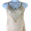 Vassarette Vintage Slip Dress Nightgown Lace Cream Nude Adjustable Straps  Size L Photo 1