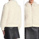 BCBGeneration  Zip Front Faux Fur Jacket in Cream Photo 3