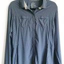 Kuhl  Ezra Gingham Abyss Button Front Shirt Top Size Extra Large Photo 2