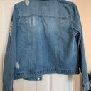 Distressed Denim Jean Jacket Blue Size XL Photo 2