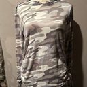 Derek Heart Grey Camo Buttery Feel Long Sleeve Hooded Pullover Photo 0