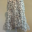 Cinq à Sept  Esther Floral Ruffle Hem Sleeveless Silk Top Ivory/navy Size Medium Photo 3