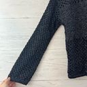 Pilcro  NWT Open Knit Black Pullover Sweater Size S Photo 4