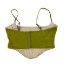 White Fox Boutique - Corset Style Crop Top in Olive Green Photo 2