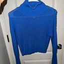 American Apparel Blue Bell Sleeve Turtleneck Sweater Photo 1