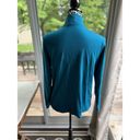 L.L.Bean  T-Shirt Women's Large L Long Sleeve Turtle Neck Teal 100% Cotton G4 Photo 1