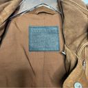 All Saints Plait Western Biker Suede Jacket Size 2 US Brown Goat Photo 11