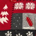 Croft & Barrow Vintage  Ugly Christmas Sweater Patchwork XL Embroidery Snowman‎ Photo 5