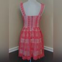 Soiéblu NEW  Coral Crochet Lace V-Neck Pleated A-Line Retro Modcloth Dress Small Photo 3