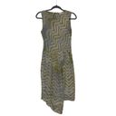 Ulla Johnson Green Tie-Dye Knee Length Wrap Dress Size 4 Photo 6