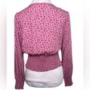 Daisy  & Delilah Pink Cropped V Neck Smocked Blouse Size M Photo 6