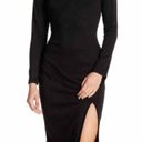 The Vanity Room  Black Long Sleeve Ponte Slit Bodycon Dress Size XS Photo 0