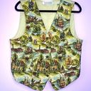 Karen Scott  Vintage Tapestry Vest Sleeveless Button Front Size Large Photo 0