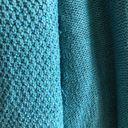 Coldwater Creek  Sweater Teal Blue Shawl Collar Cableknit Sz L (14) GUC Photo 6