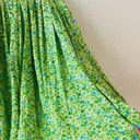 Vintage Blue Handmade /green floral midi skirt size/S Photo 2