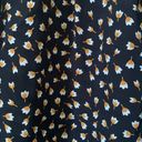 Lucy Love  Tiny Tulip Black Flower Print Long Sleeve Top Size Large Shirt Photo 8