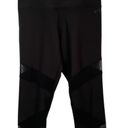 Edge TLF Women’s NWT Basic  Infi Dri Black Capri Sheer cutouts Leggings Small Photo 2