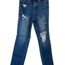 Vervet Flying monkey high rise slim straight distressed cuffed denim jeans Photo 0