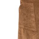 Bar III  Womens Faux-Suede Mini Skirt Button Front Caramel Junior Medium Photo 3