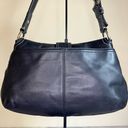 Coach  Soho Flap Buckle Pleated Shoulder Hobo Bag - Black Leather Photo 1