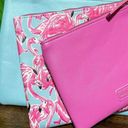 Simply Southern NWT‎  Women's Flamingo 3 in 1 Clutch/Wallet Leather Set Pink/Blue Photo 2