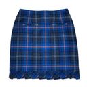 CAbi * Chilly Chantilly Plaid Pencil Skirt Womens Size 8 Wool Blend Fall Winter Photo 0