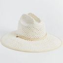 Lele Sadoughi  Straw Checkered Hat in White Washed New as-is Womens Western Photo 12