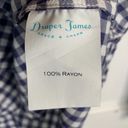 Draper James  Elliot Blue White Gingham Button-down Shirt Sz 10 Photo 6