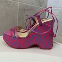 Jessica Simpson Damazy Ankle Wrap Lug Sole Platform Wedge Sandals Size 8.5 Photo 7