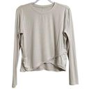 Lululemon  Do The Twist Long Sleeve Women 6 Bone Sweat Wicking Stretch Activewear Photo 0