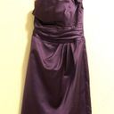 David's Bridal David’s Bridal Purple One Shoulder Satin Dress 2 Photo 1