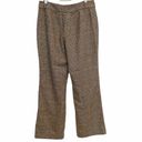 Ralph Lauren LAUREN  Trouser Pants Brown Plaid Houndstooth Wool Angora Size 8 Photo 1