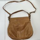 Margot Adelle Versatile Hobo Purse Brandy Brown Leather Crossbody Shoulder Bag Photo 4