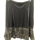 Apostrophe NWT  Skirt SMALL PETITE Black Velvet Floral A-Line High Waist Vesatile Photo 0