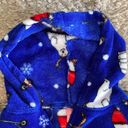 One Piece “Jenni”  Fleece Sleepwear. Size Small Blue Holiday Photo 3