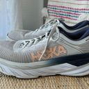 Hoka  One One Bondi 7 Lunar Rock Black Iris Road-Running Sneakers Size 9.5 Wide Photo 3