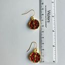 “Persephone” Greek Goddess Pomegranate Seed Garnet Stone Halved Fruit Earrings Multiple Photo 3