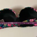 Forever 21  Black Floral Print Swimsuit Top Photo 6