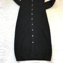 Wilfred Aritzia  Cove Dress Women's S Black Button Up Ribbed Sweater Viscose NEW Photo 10