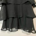 Bongo  Women's Chiffon Blouse Sleeveless Ruffle Tank Top Black Size Large EUC Photo 2